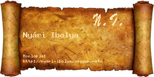 Nyári Ibolya névjegykártya